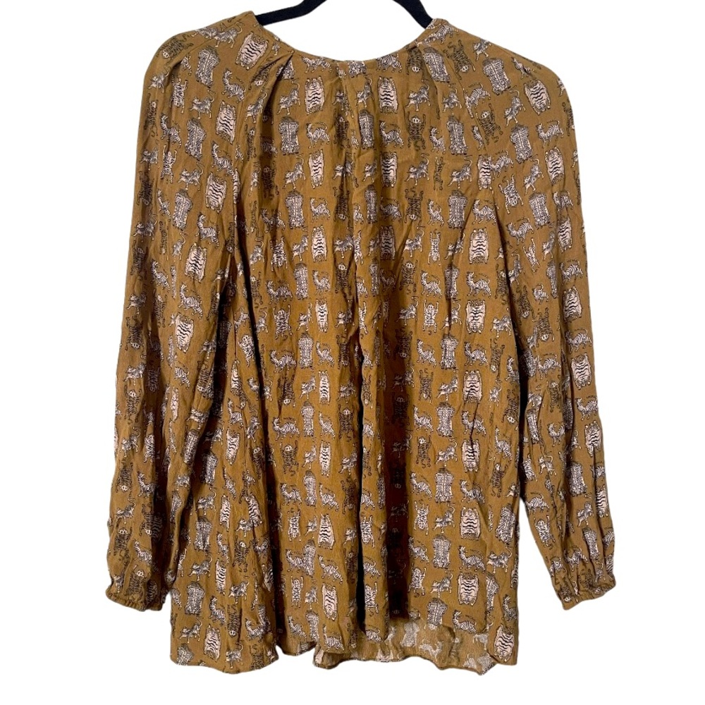 & Other Stories Tiger Print Crewneck Blouse 8